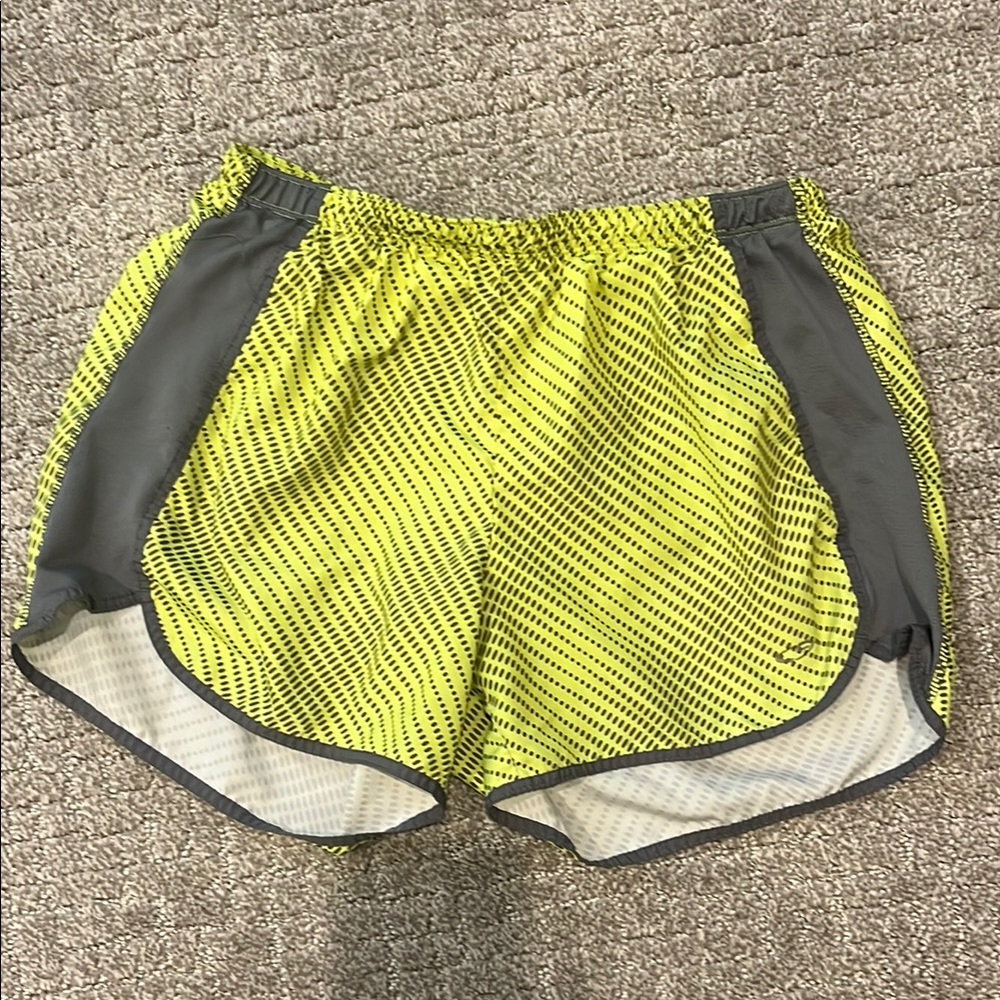 Champion Yellow and Gray Athletic Shorts Moisture-Wicking Design